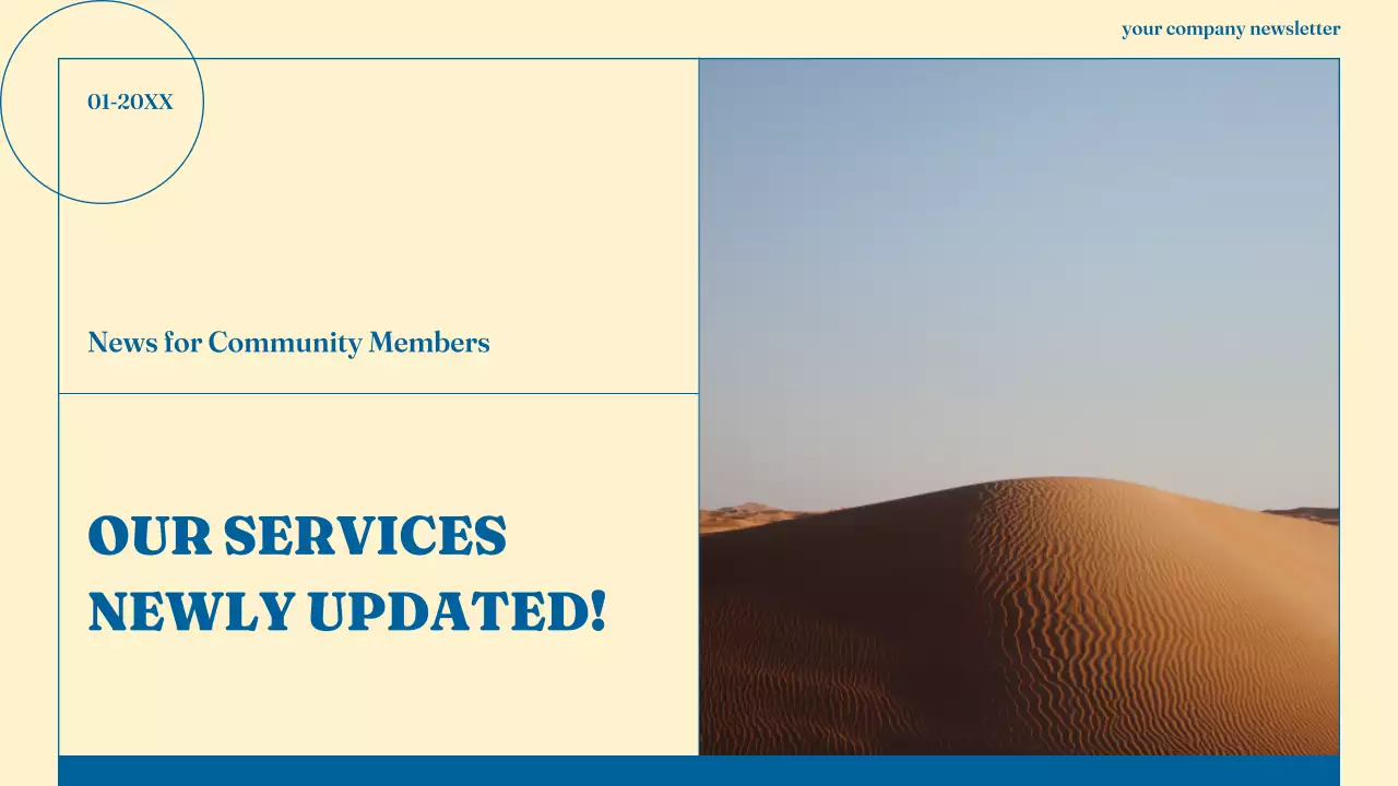 Beige Modern Service Update Newsletter Presentation