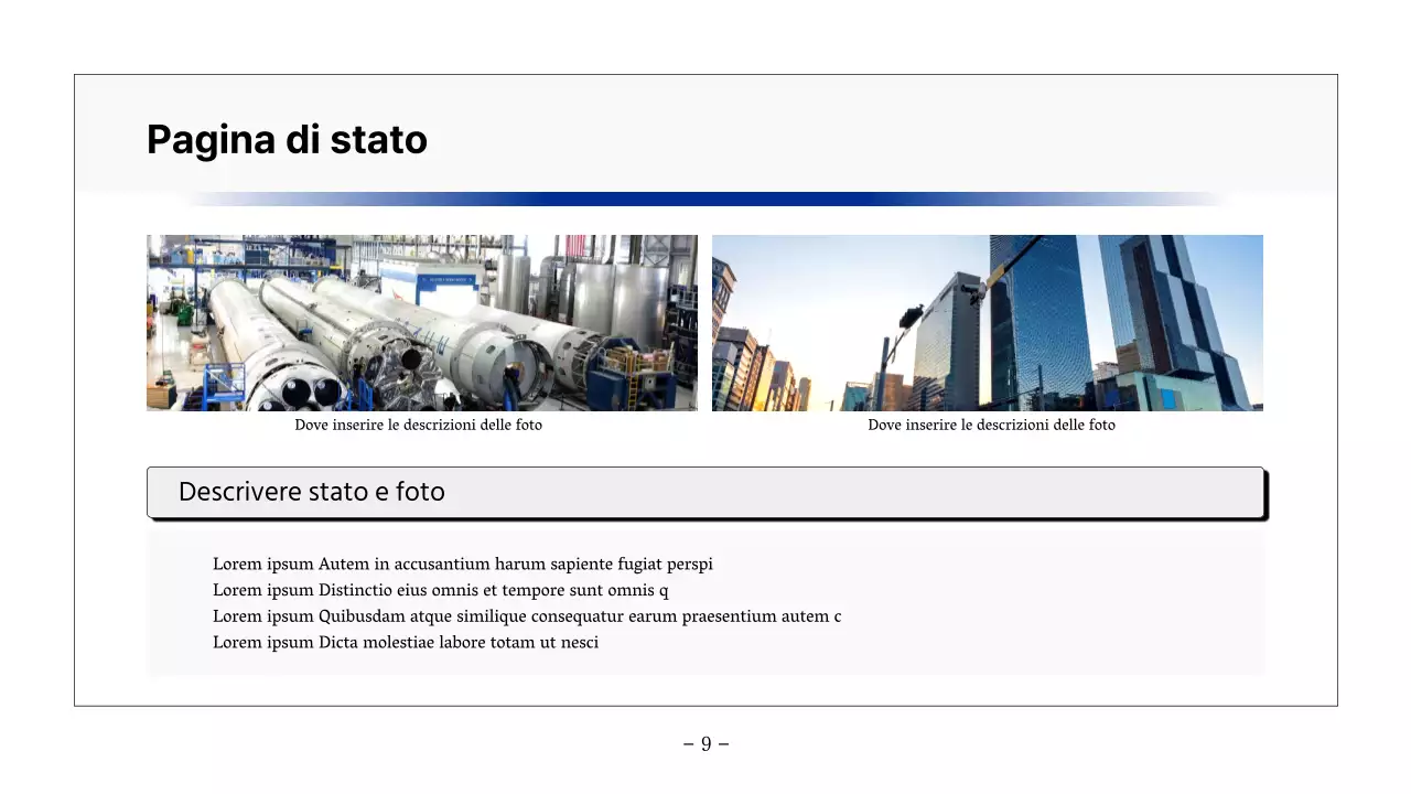 Rapporto di base stampabile in blu navy e grigio