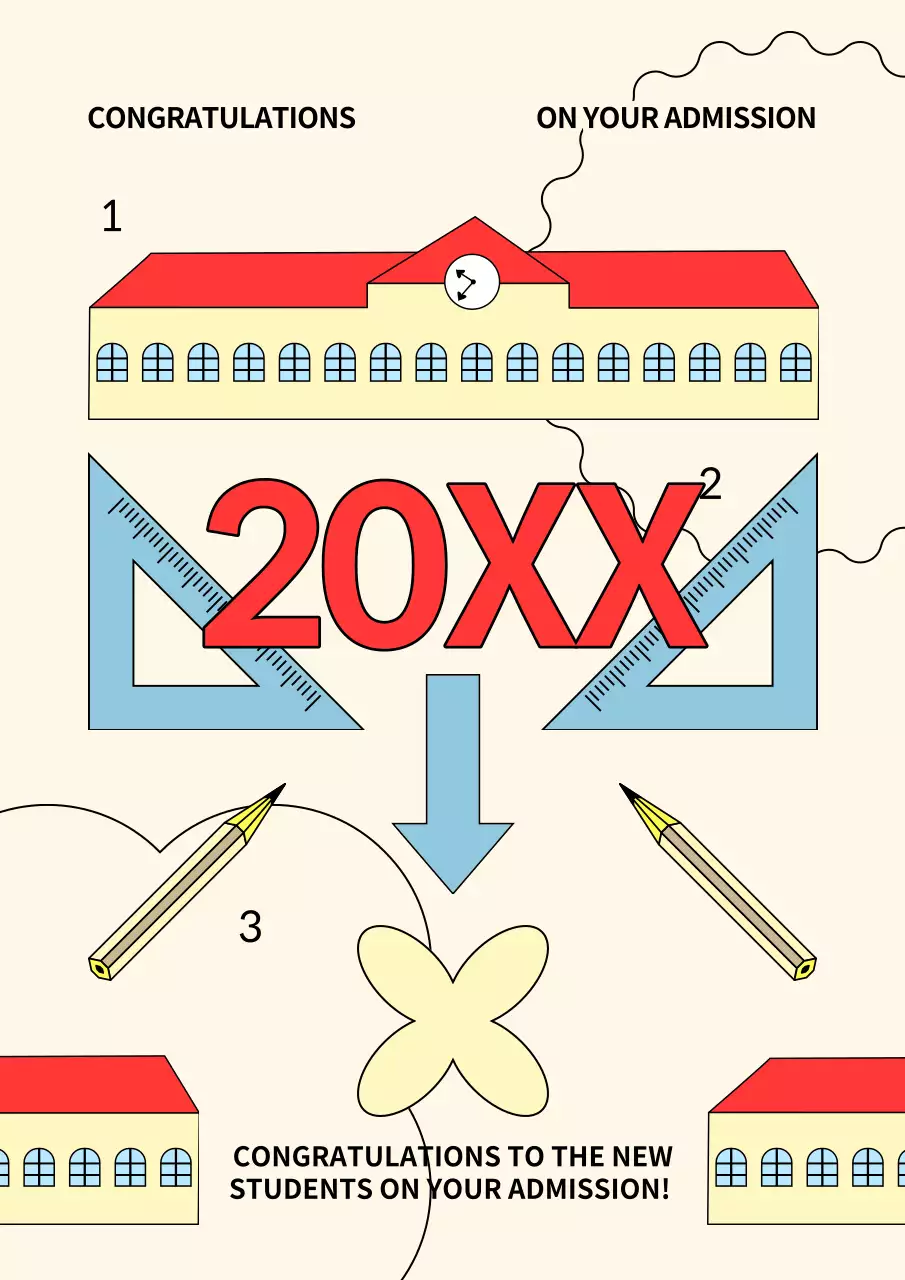 Beige Modern Admission Announcement Poster