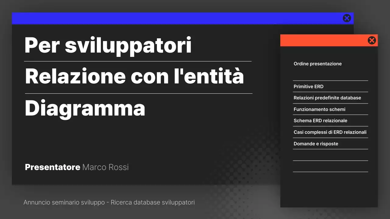 Relazione sul diagramma di programmazione dello sviluppo moderno in nero