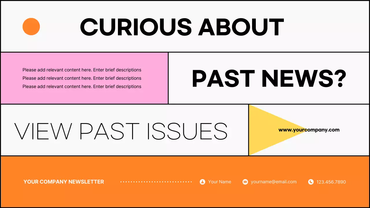 옐로우 모던 서비스 뉴스레터 프리젠테이션