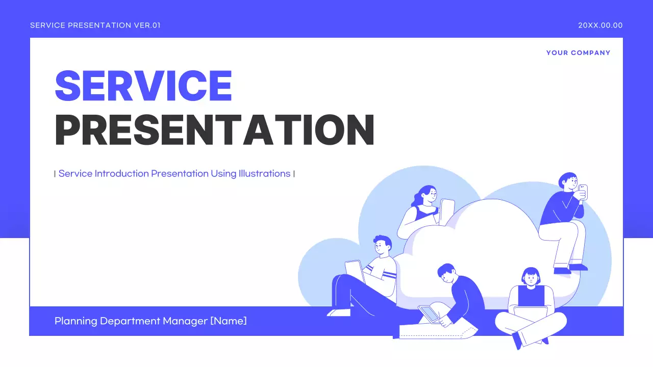 Blue Modern Service Presentation