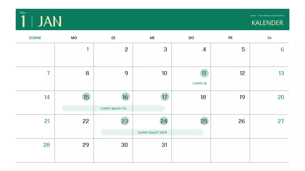 Ein trendiger GoodNote-Kalender in Weiß und Grau