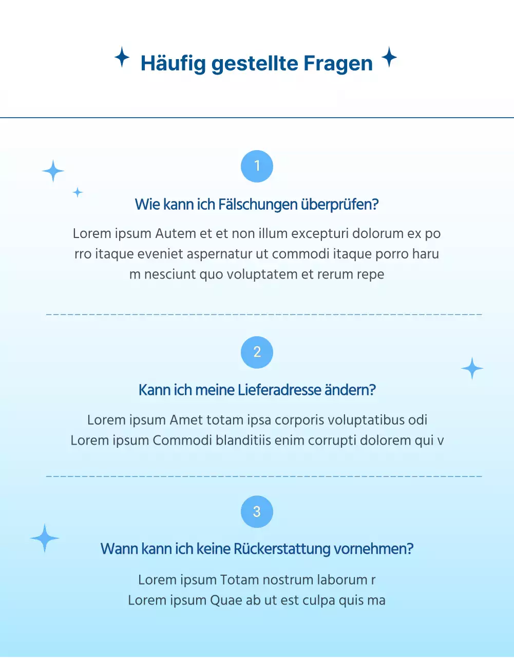 Werbung für moderne Winterkleidung in Blau und Hellblau