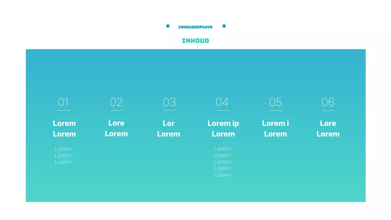 Een eenvoudige zakelijke presentatie in blauw en mint