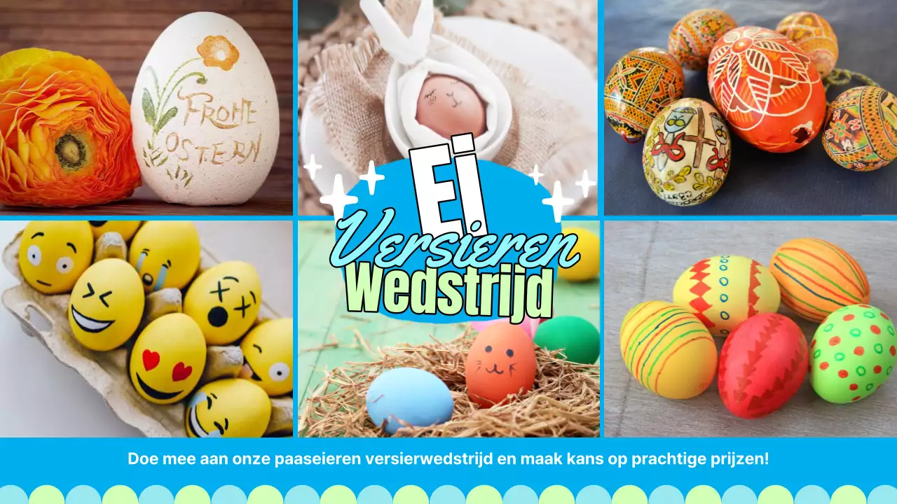 Een wedstrijd organiseren om lichtblauwe eieren te versieren