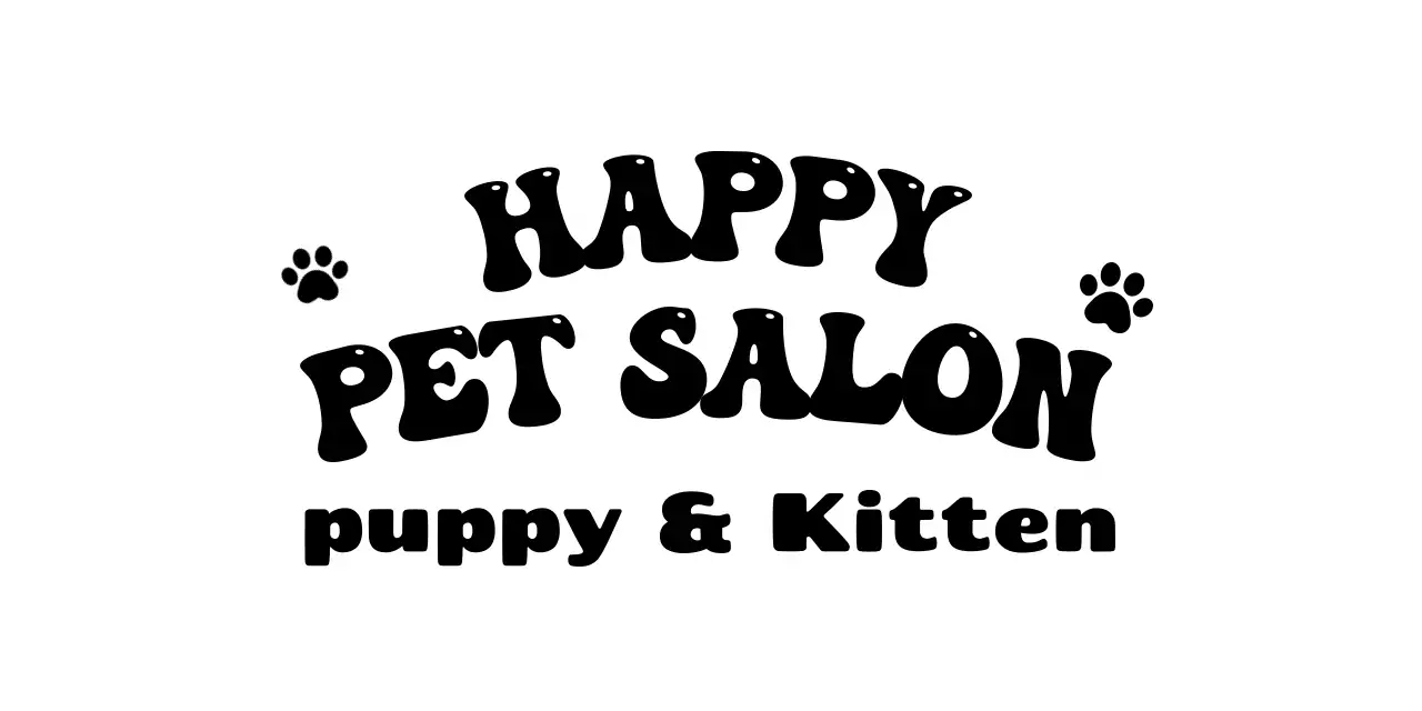 Cute typography pet grooming shop