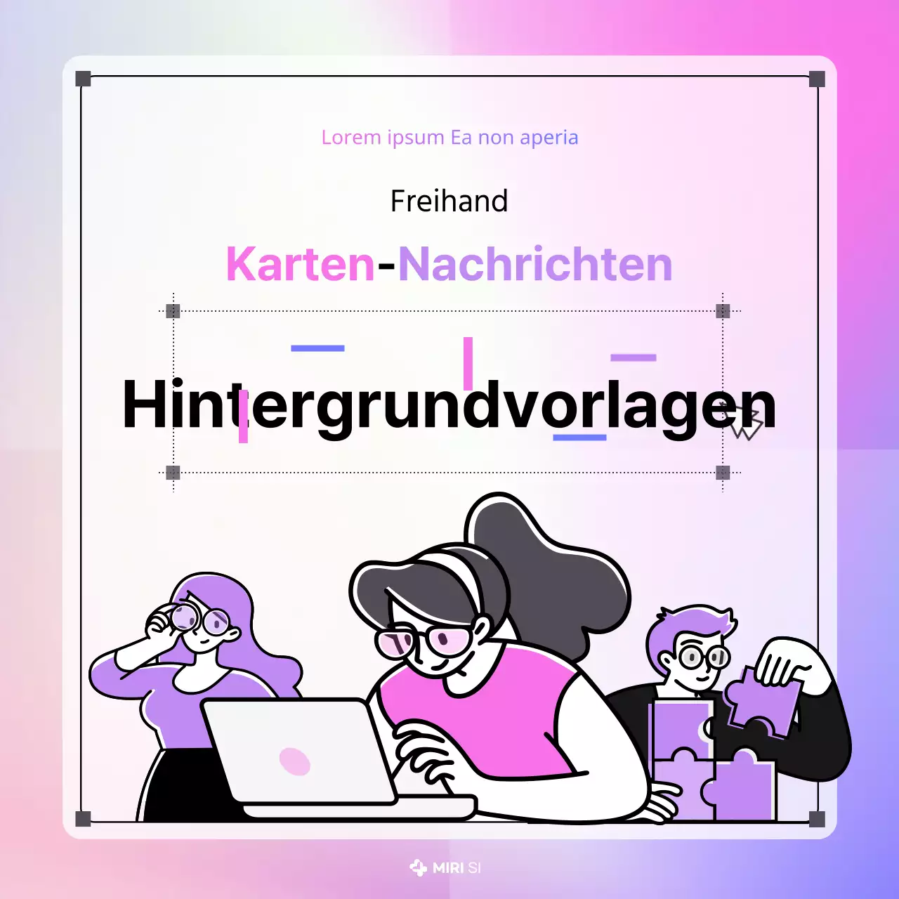 Über die kitschige lila-rosa Vorlage