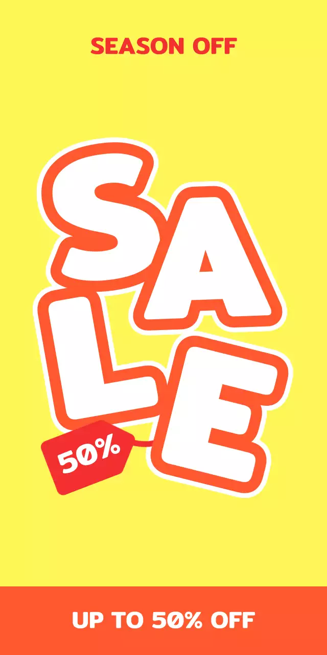 Yellow prominent sale ads