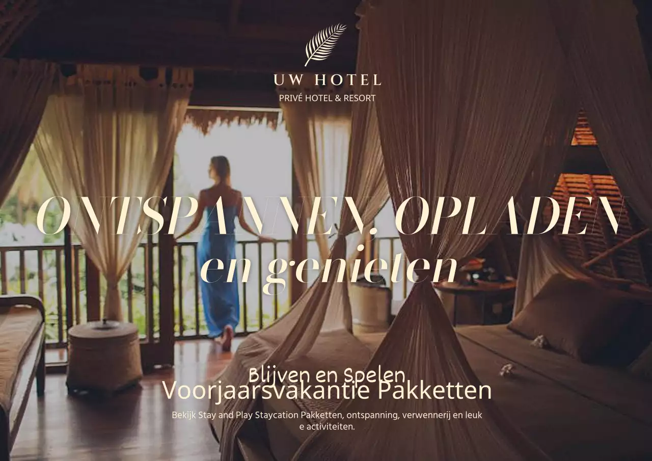 Promoot een luxe resorthotel in bruine tinten