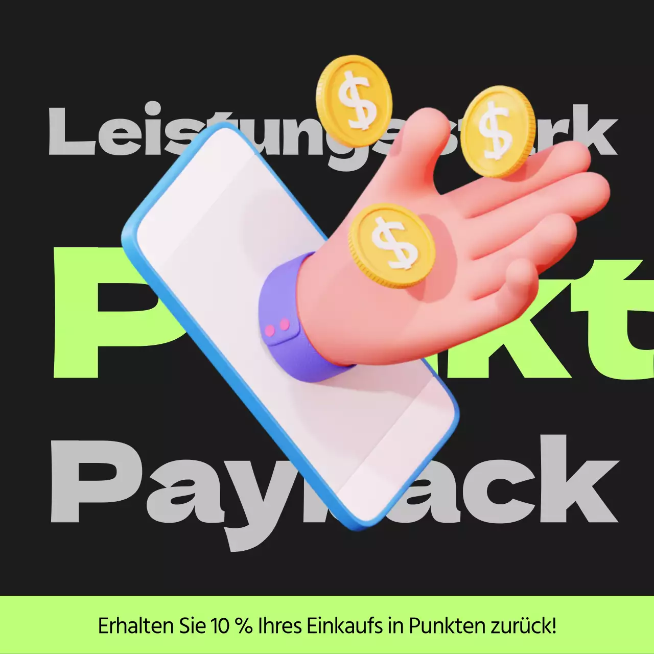 Cyberpunk points payback post in schwarz und lindgrün