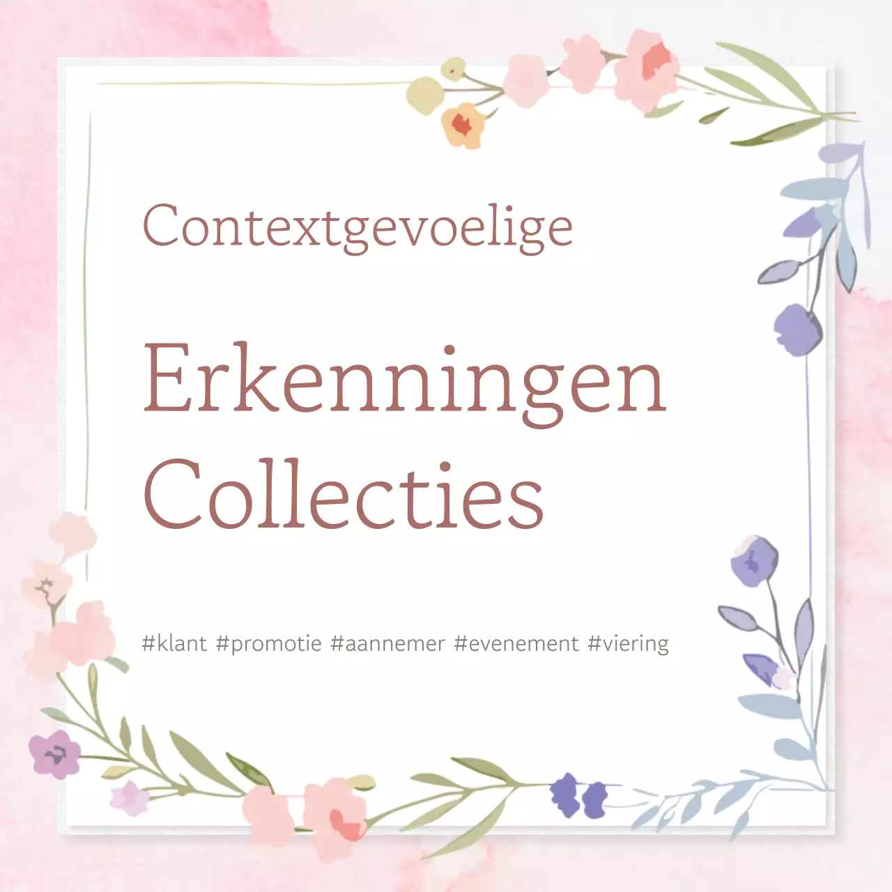 Een schattig bedankje met een roze achtergrond