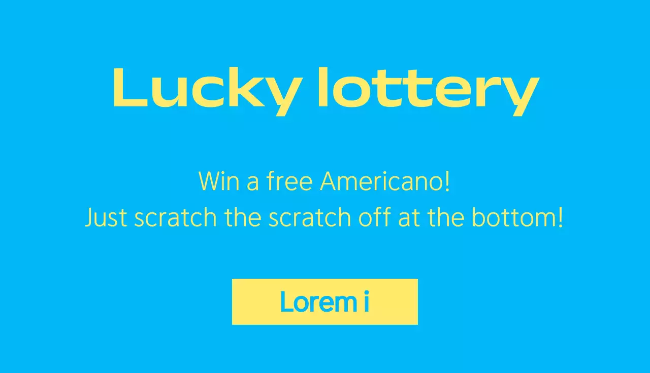 Acara keberuntungan yang rapi dengan warna pelengkap kuning-biru