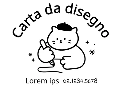 Promozione della scuola d'arte con illustrazioni di gatti