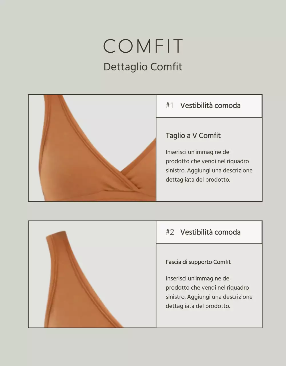 Pubblicità di biancheria intima semplice in bianco e chartreuse