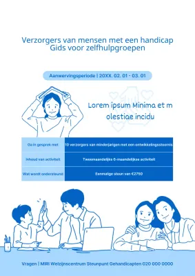 Eenvoudige Illustratie in Blauw Gezocht Studenten
