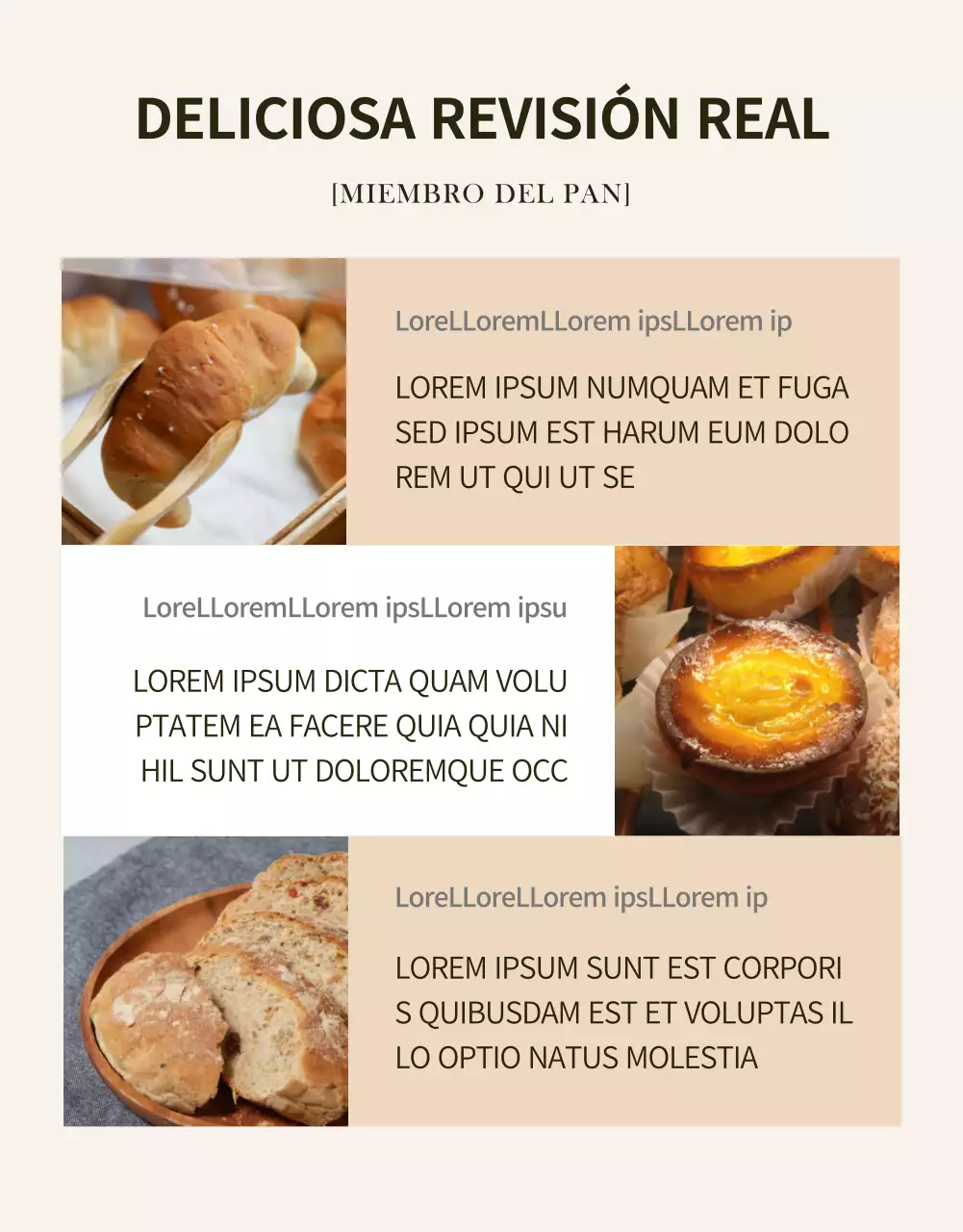 Promueva un evento de pastelería moderno en negro y beige