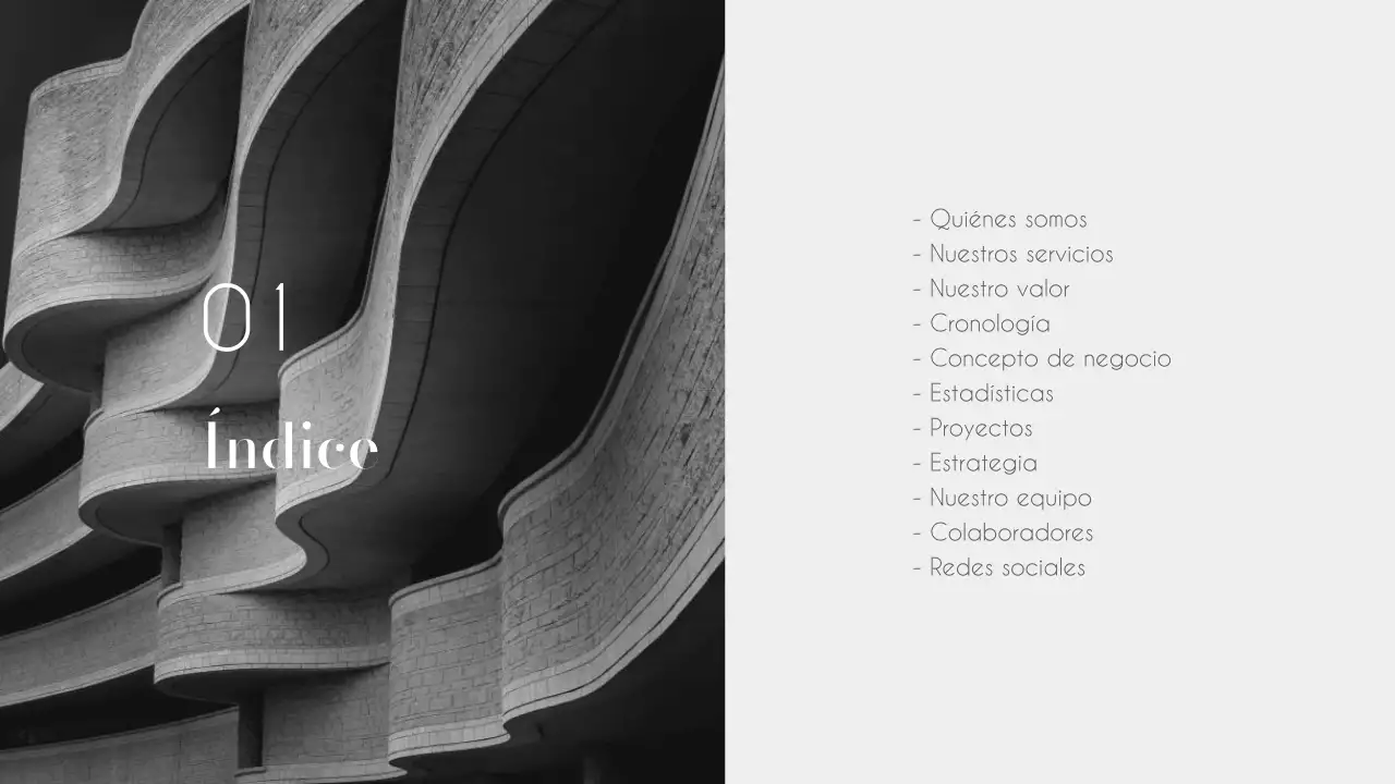 Elegantes informes empresariales en blanco y negro