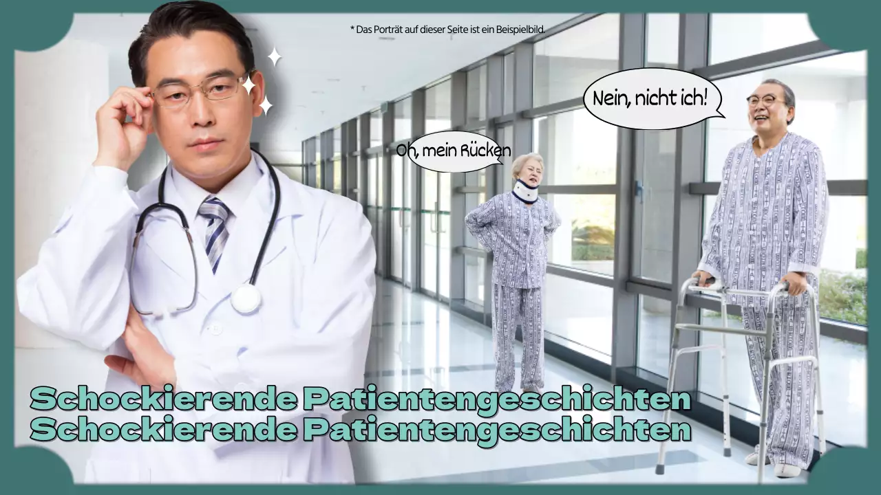 Einfache medizinische Informationen in grün und weiß