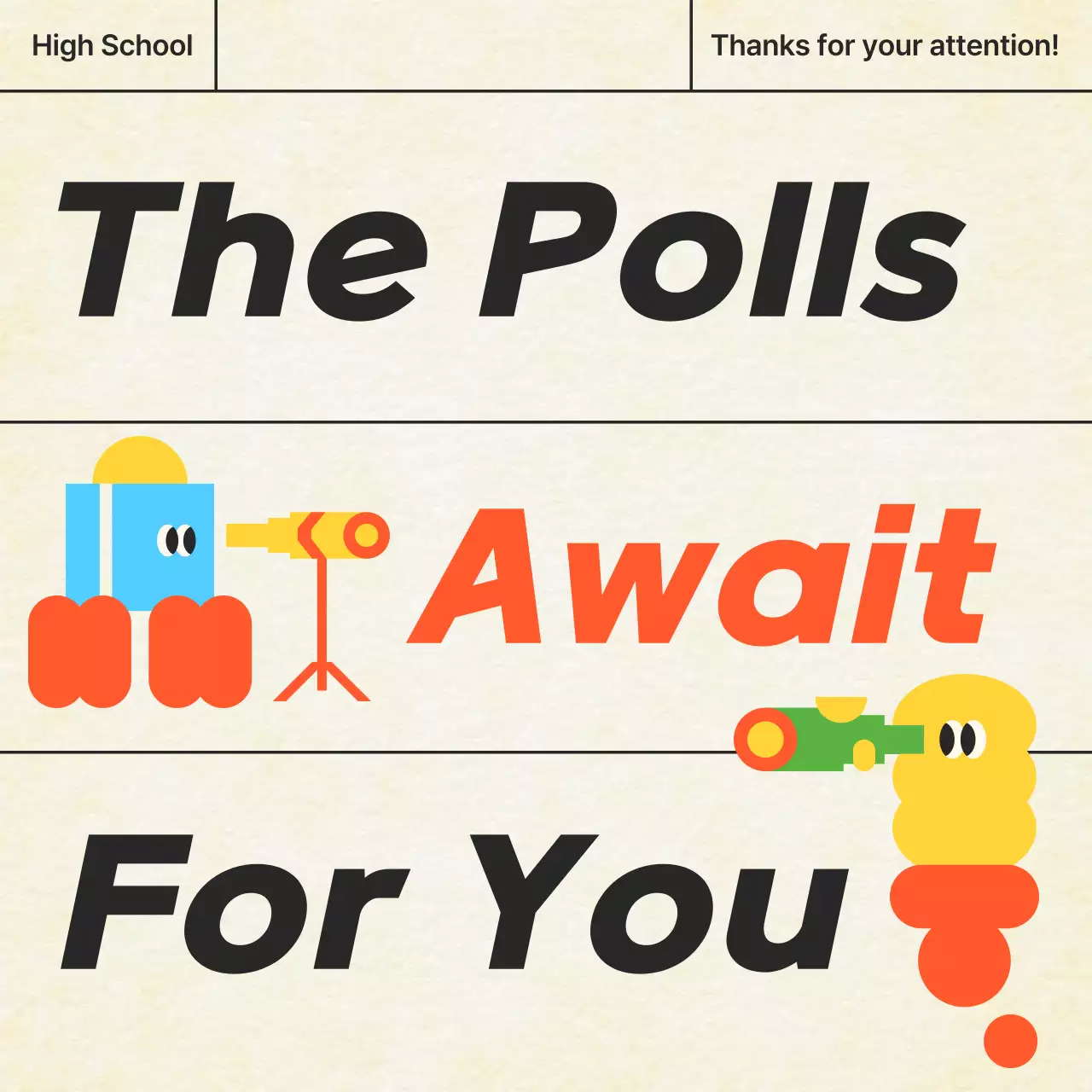 Undangan Pemilihan Sekolah Modern Berwarna-warni di Instagram Carousel