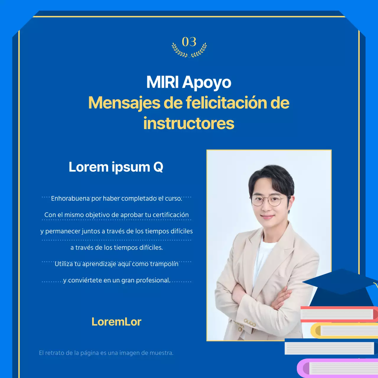 Un puesto de finalización kitsch azul y amarillo