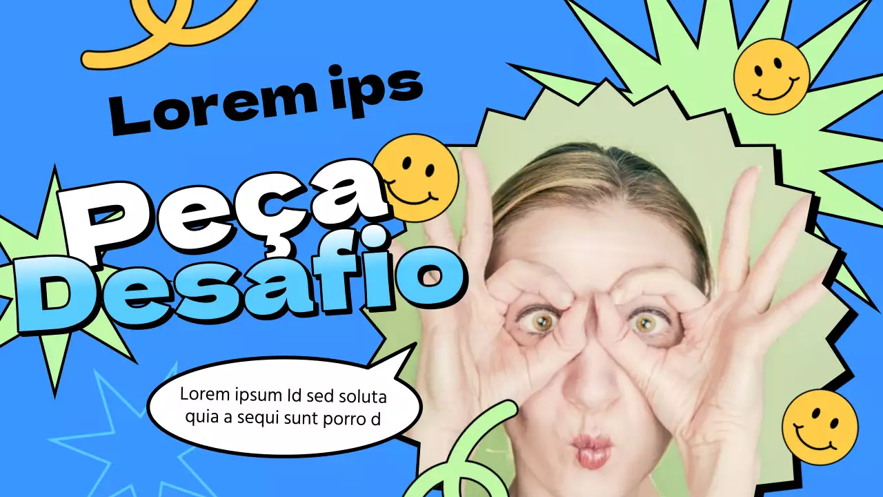 Introdução ao desafio pop art azul claro do Dia da Mentira