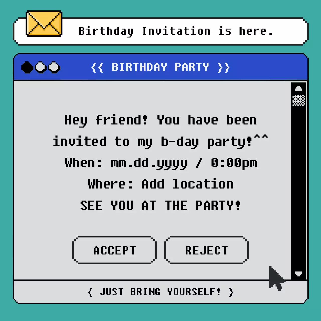 티엘 레트로 생일 초대장 인스타그램 포스트