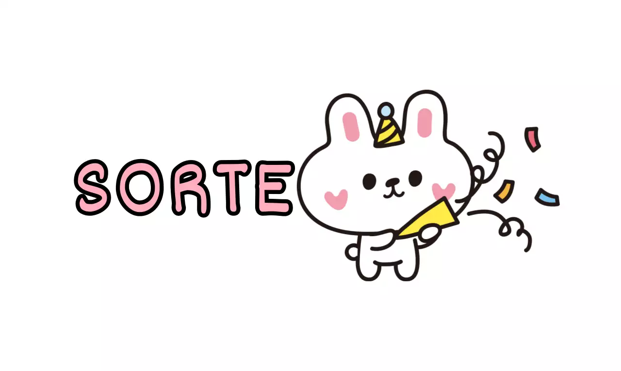 Amuletos da sorte de conceito giro com personagens de coelhinhos de parabéns