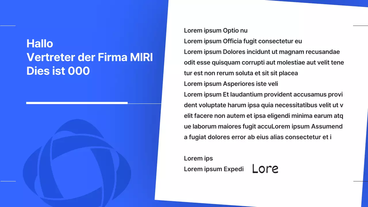 Ein einfacher Leistungsbericht zum Jahresende in Blau