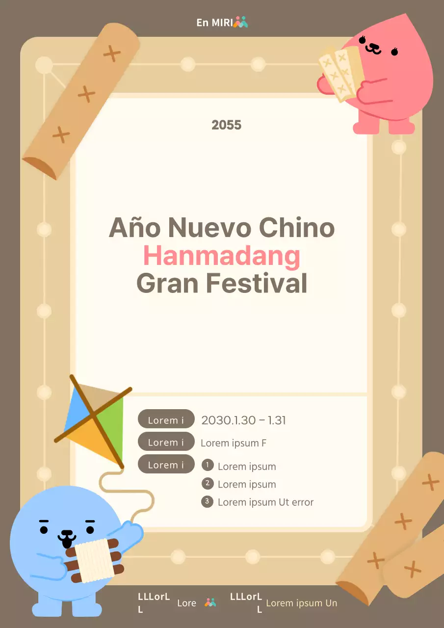 Promueva una fiesta del Año Nuevo Lunar marrón y acogedora