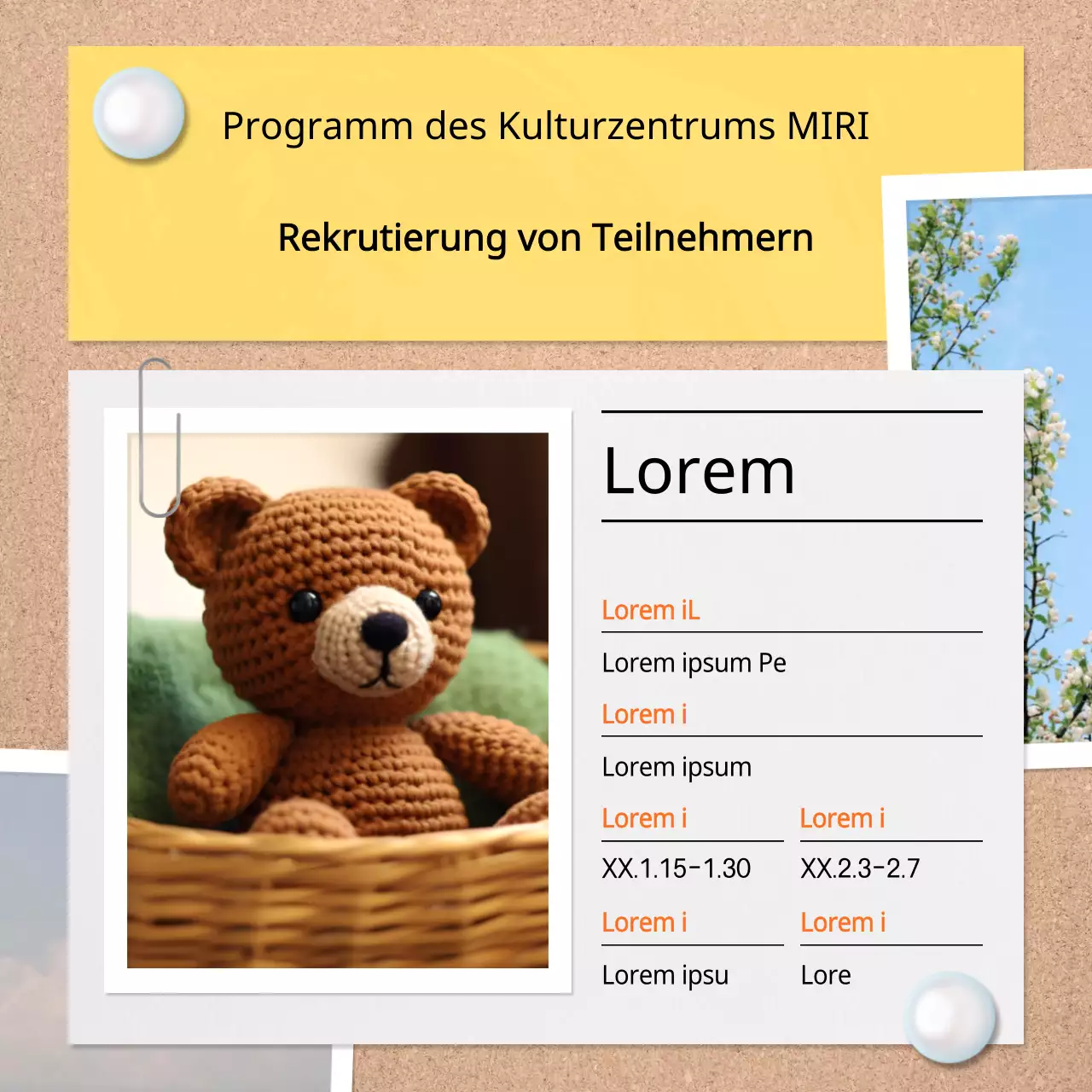Förderung eines einfachen gelb-braunen Programms