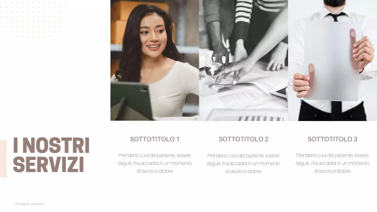 Materiali business classici in beige e marrone