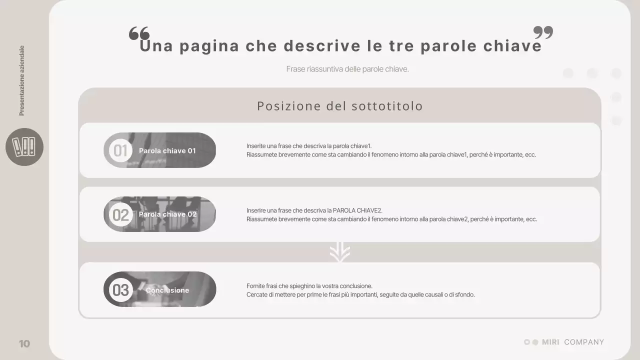 Una presentazione aziendale semplice e beige