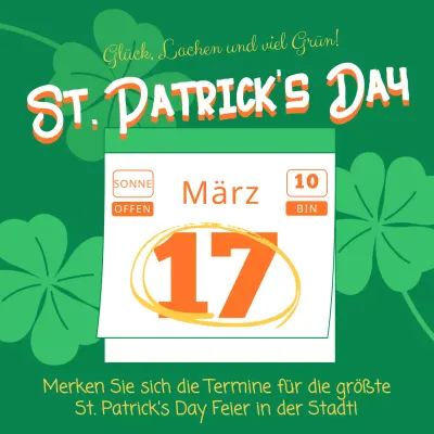 Werben Sie für den St. Patrick's Day in Grün