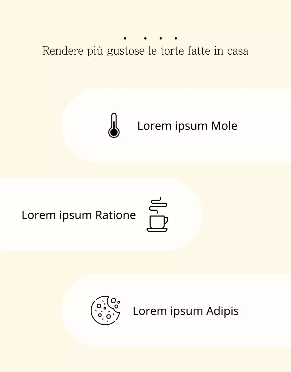 Annuncio della vendita di una semplice torta beige e avorio