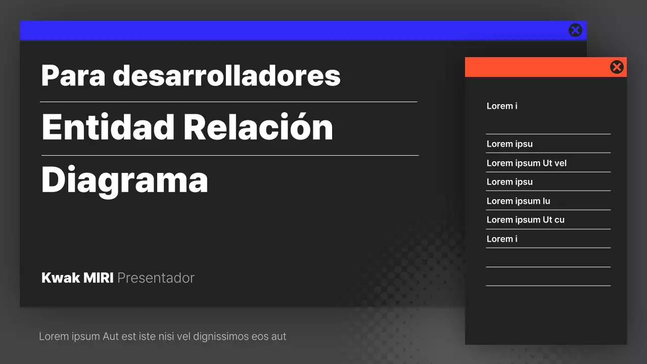 Diagrama de programación de desarrollo moderno informe en negro