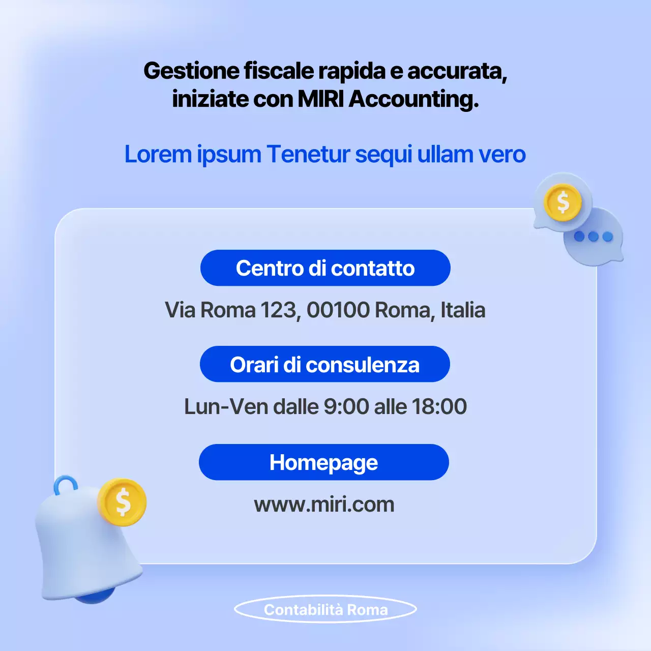 Promuovere il riordino di fine anno in blu e azzurro.