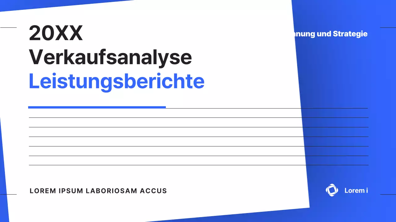 Ein einfacher Leistungsbericht zum Jahresende in Blau