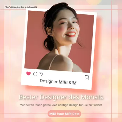 Werbung für einen kitschigen Friseurtermin in Pink und Gelb