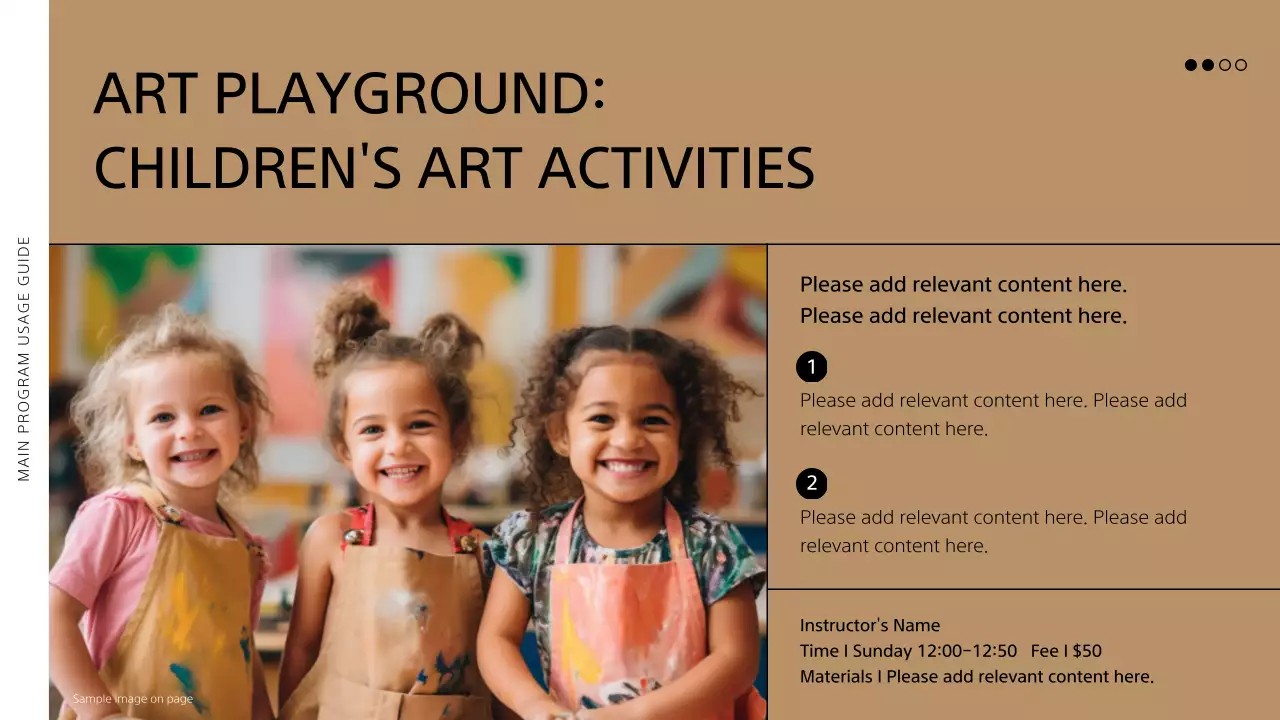 베이지 모던 사진 가이드 프레젠테이션