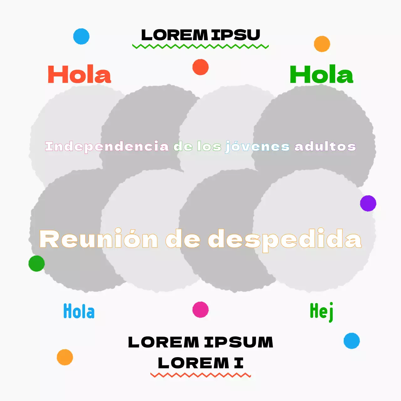Anuncio de reunión de jóvenes rosa y verde