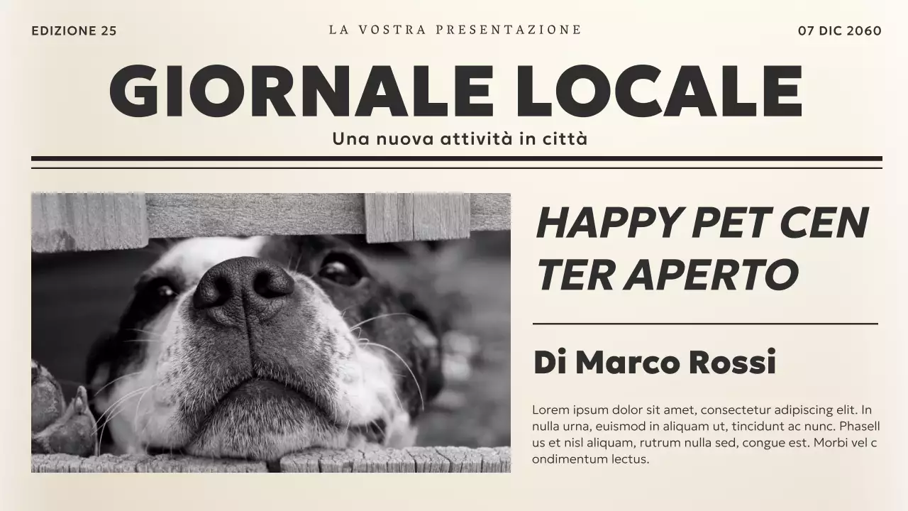 Nero e beige Tema notizie vintage Materiale aziendale