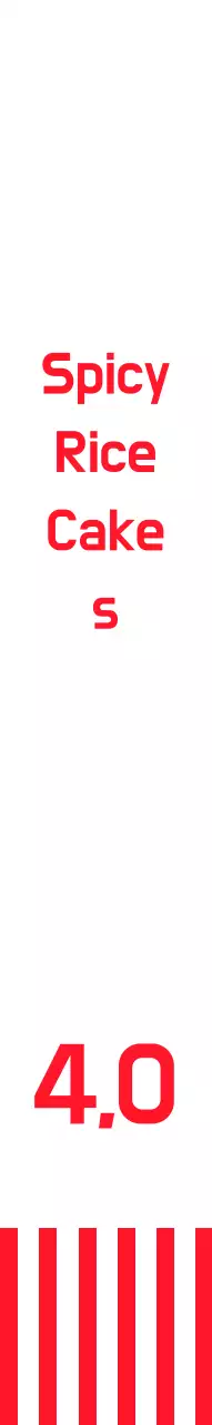 Kantin dengan garis-garis merah dan karakter