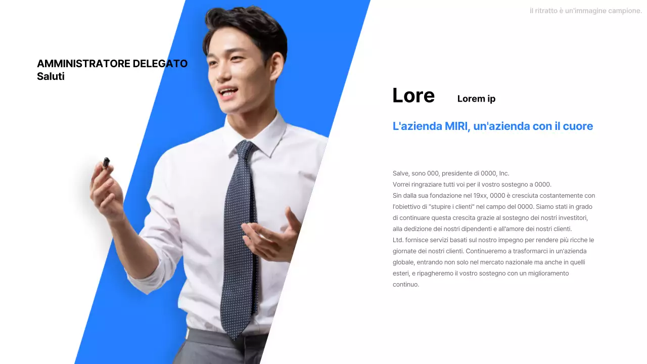 Un'introduzione a un arcobaleno di saluti moderni per gli amministratori delegati