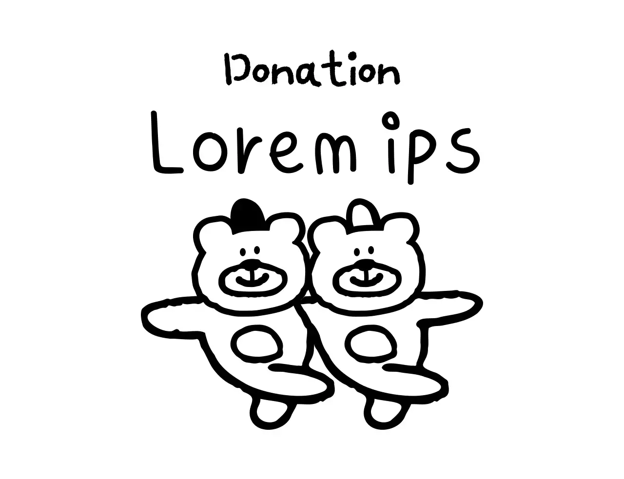 Kampanye berbagi dengan konsep ilustrasi gambar yang lucu