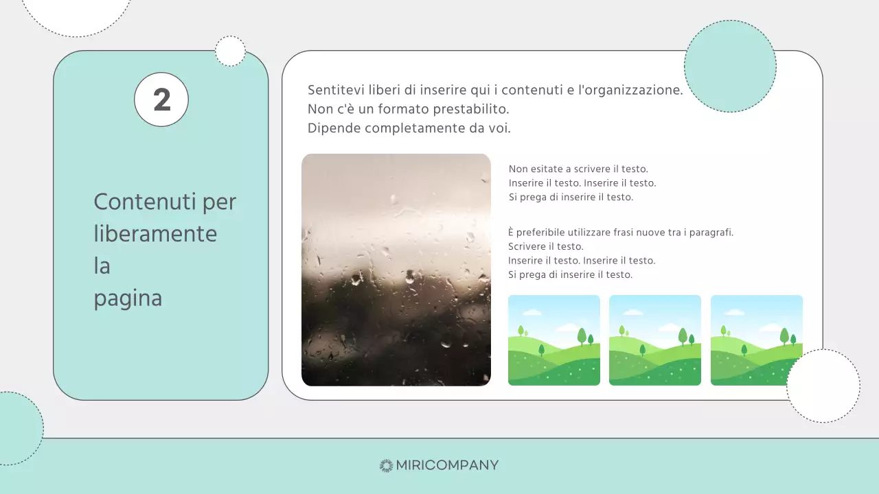 Presentazioni con un semplice sfondo grigio e menta