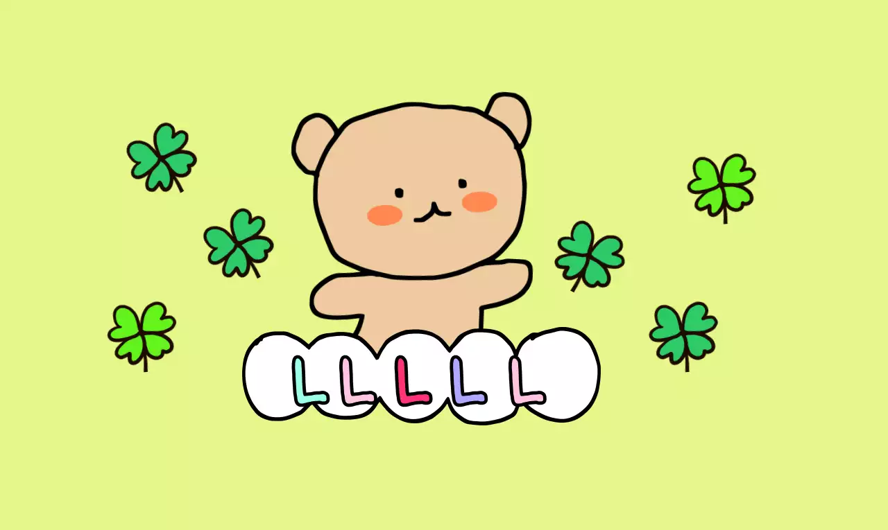 Cute concept lucky charms with hand-drawn characters