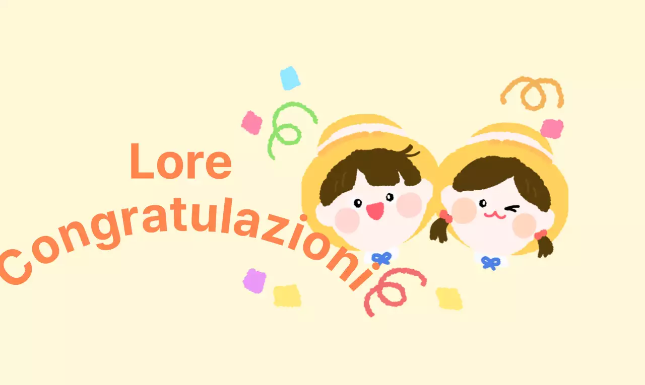 Celebrazione della scuola materna con personaggi per bambini, dal design vivace e conciso