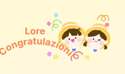 Celebrazione della scuola materna con personaggi per bambini, dal design vivace e conciso