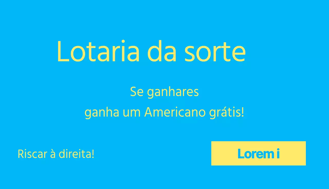 Um evento de sorte com um esquema de cores complementares amarelo-azul